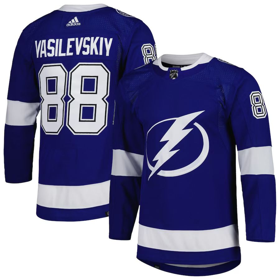 Men Tampa Bay Lightning #88 Andrei Vasilevskiy adidas Blue Home Primegreen Authentic Pro Player NHL Jersey->tampa bay lightning->NHL Jersey